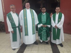 Guatemala leadership Fr. Alverez, Fr. Kirch, Fr. Hernandez, Fr. Diaz 