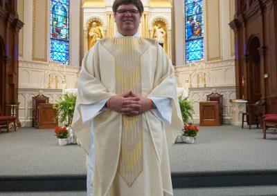 Fr. Gregory Evers, C.PP.S., at St. John the Baptist Church, where he was ordained.